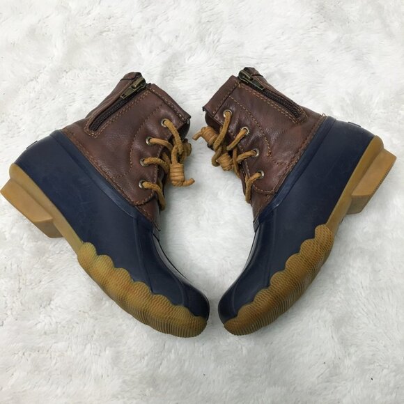 Sperry Girls Saltwater Boots Navy Size 13 - Picture 14 of 16